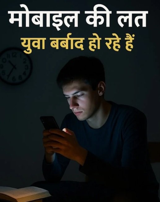 📱 “मोबाइल की लत: युवा पीढ़ी का बर्बाद होता समय”