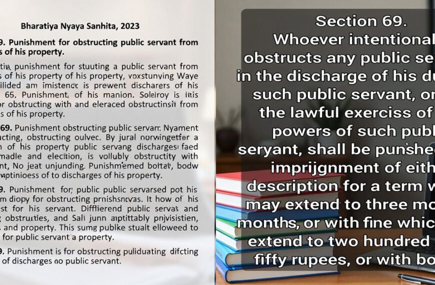 Bharatiya Nyaya Sanhita (BNS) 2023 की धारा 69 – पब्लिक सर्वेंट को काम से रोकने पर अब कड़ी सज़ा